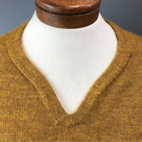 Kuna Baby Alpaca Sweater, Mustard/Gold, Pullover, V Neck, Sz S - Picture 2 of 13